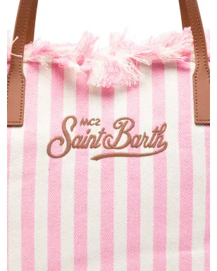 MC2 Saint Barth striped beach bag - White - サムネイル3