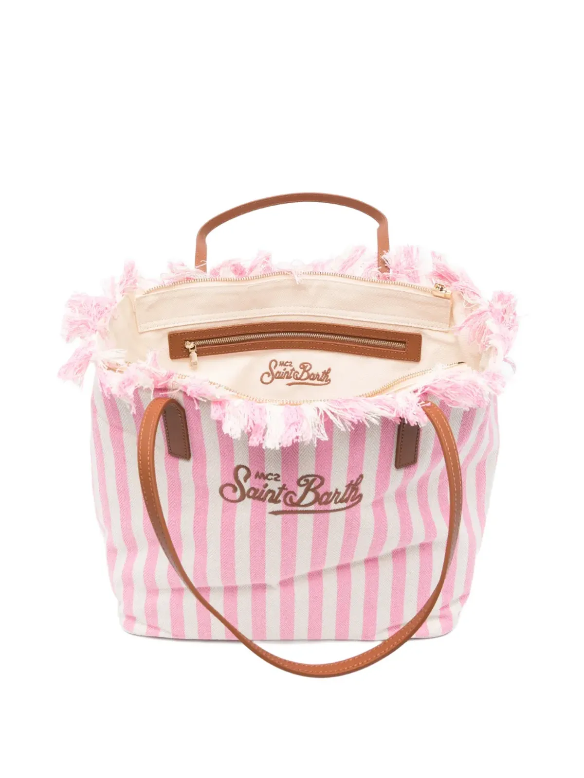 MC2 Saint Barth striped beach bag - White - 画像4