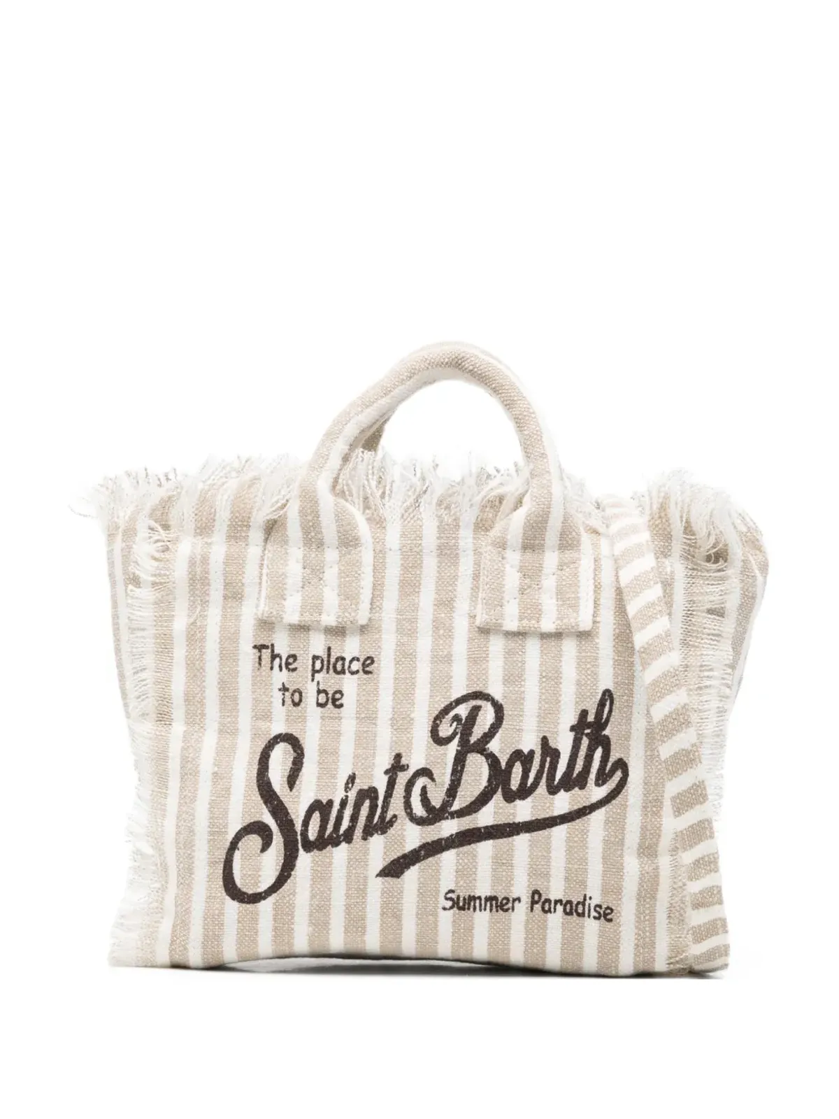MC2 Saint Barth Vanityストライプフリンジミニバッグ - 画像1