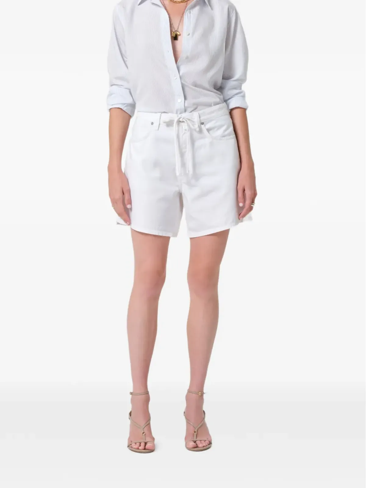 Citizens of Humanity drawstring shorts - White - 画像2