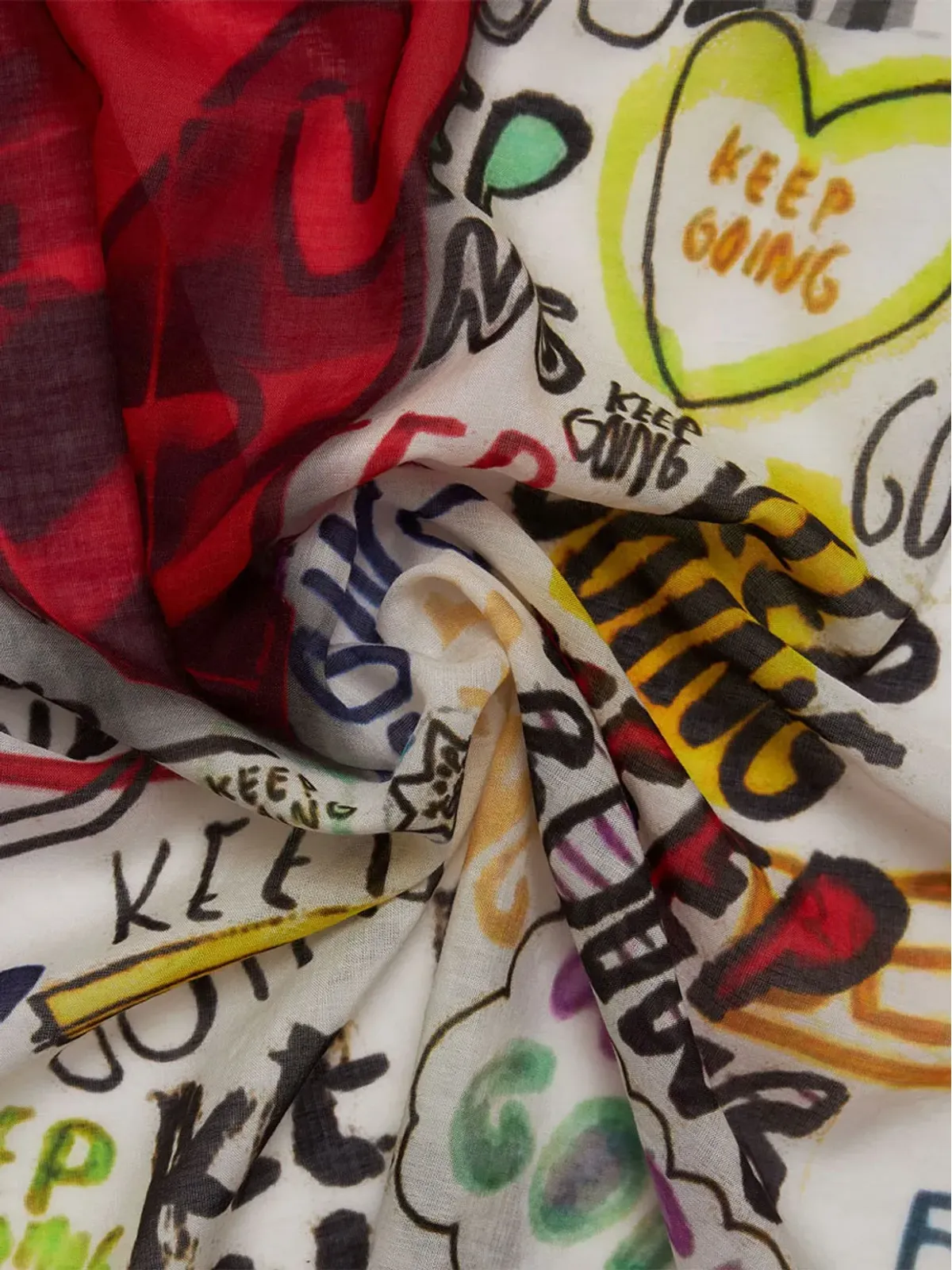 Faliero Sarti ビッグラブ プリント スカーフ - White - 画像2