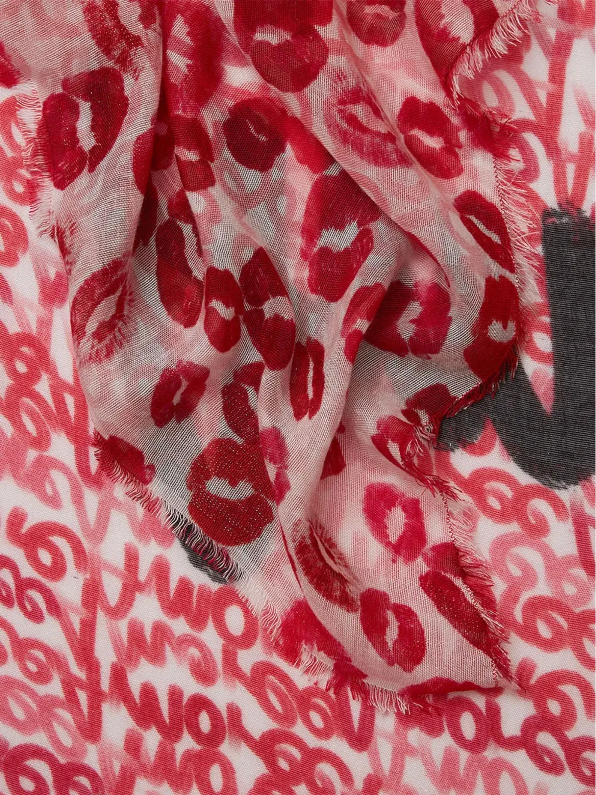 Faliero Sarti Lips scarf - Red - 画像2