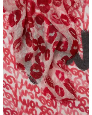 Faliero Sarti Lips scarf - Red - サムネイル2