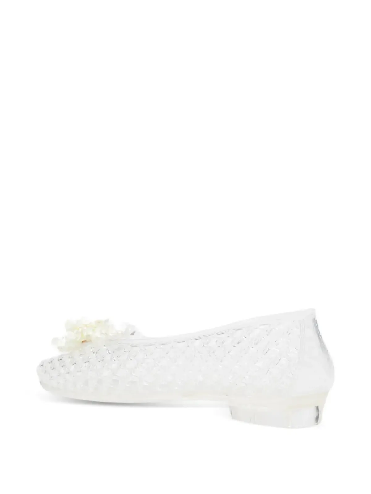 HEAVENLY JELLY floral appliqué ballet flats - White - 画像3