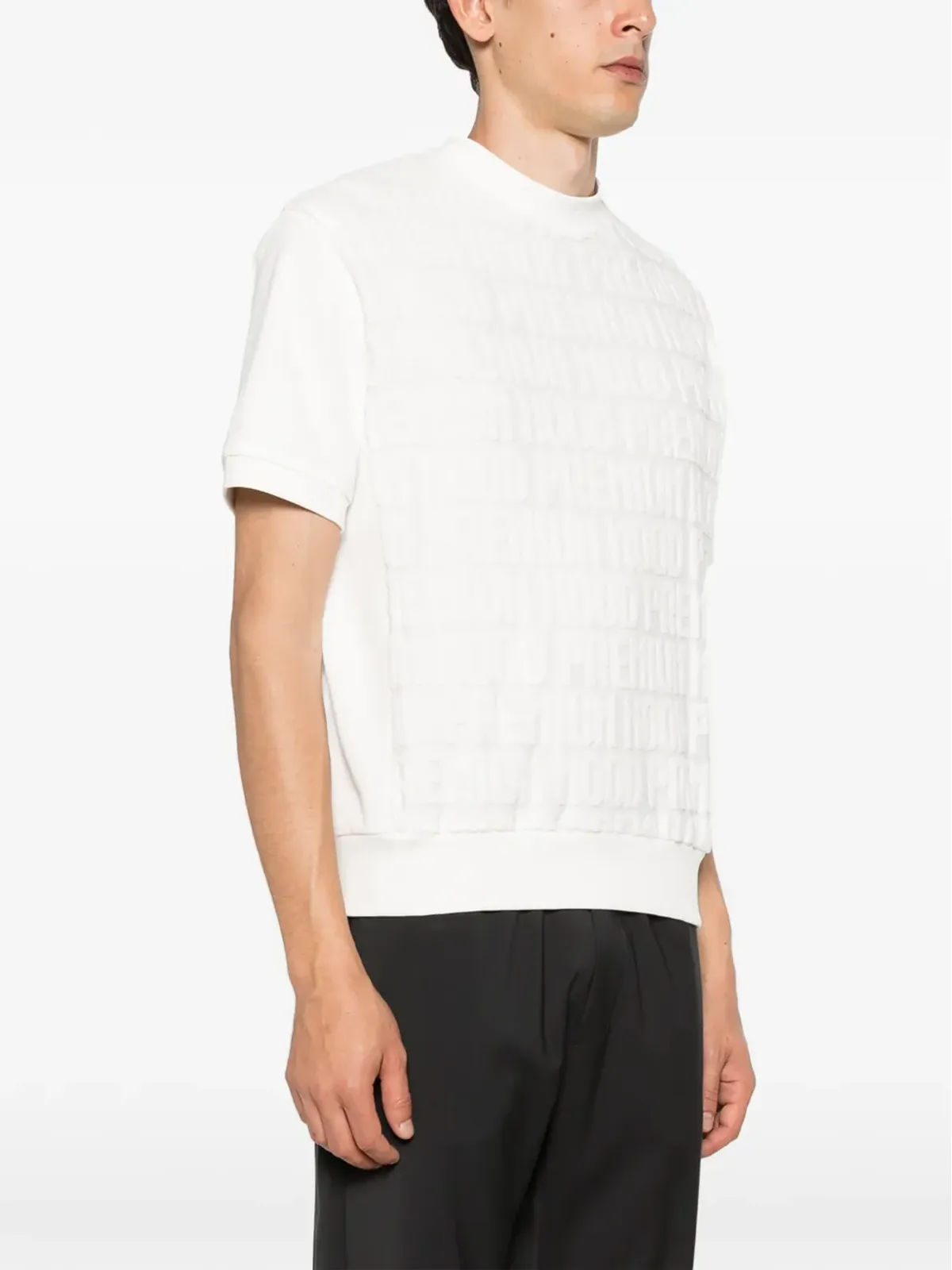 PMDS ブランディング テクスチャード ショートスリーブ Tシャツ - 画像3
