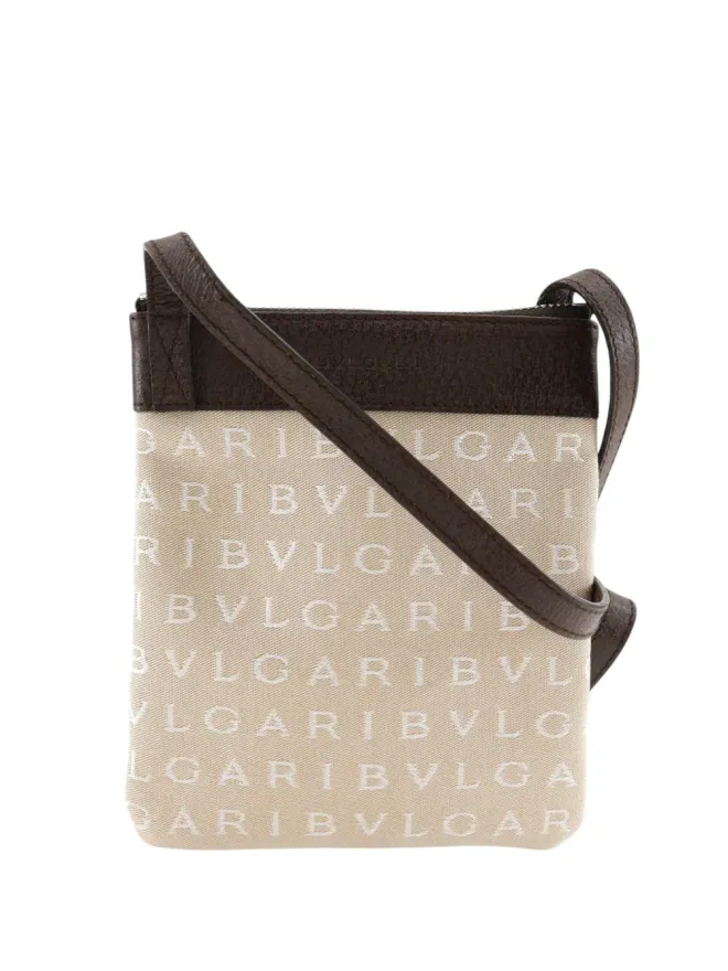 Bvlgari Pre-Owned Bvlgari Pre-Owned ロゴマニア キャンバス クロスボディバッグ - ブラウンの商品画像