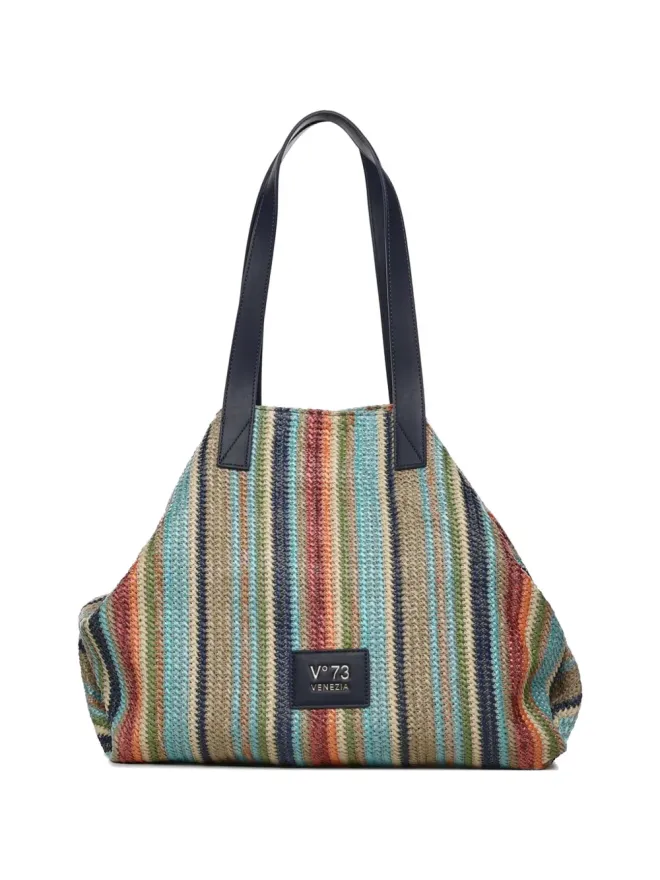 V°73 V°73 ストライプトップハンドルショルダーバッグの商品画像