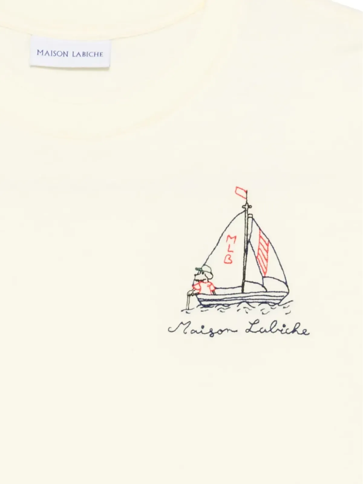 Maison Labiche 帆船モチーフ刺繍 Tシャツ - 画像3