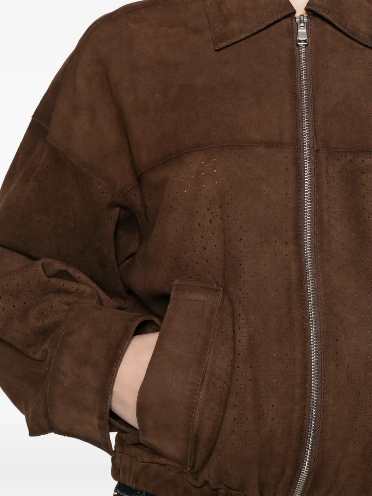 BULLY パンチ穴加工ジップレザージャケット - 画像5