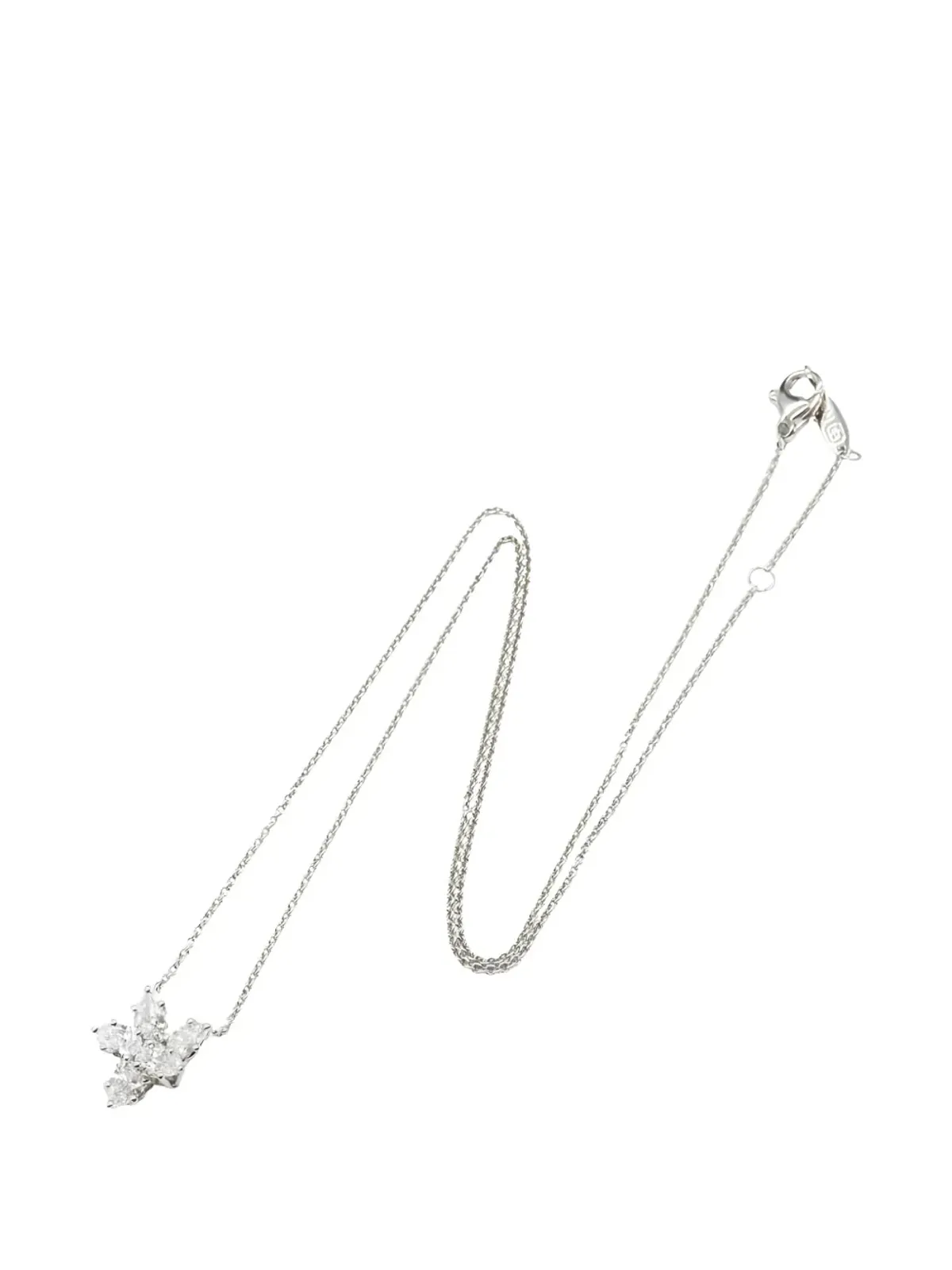 Harry Winston ウィンストン クラスター ダイヤモンド ペンダント ネックレス - 画像1