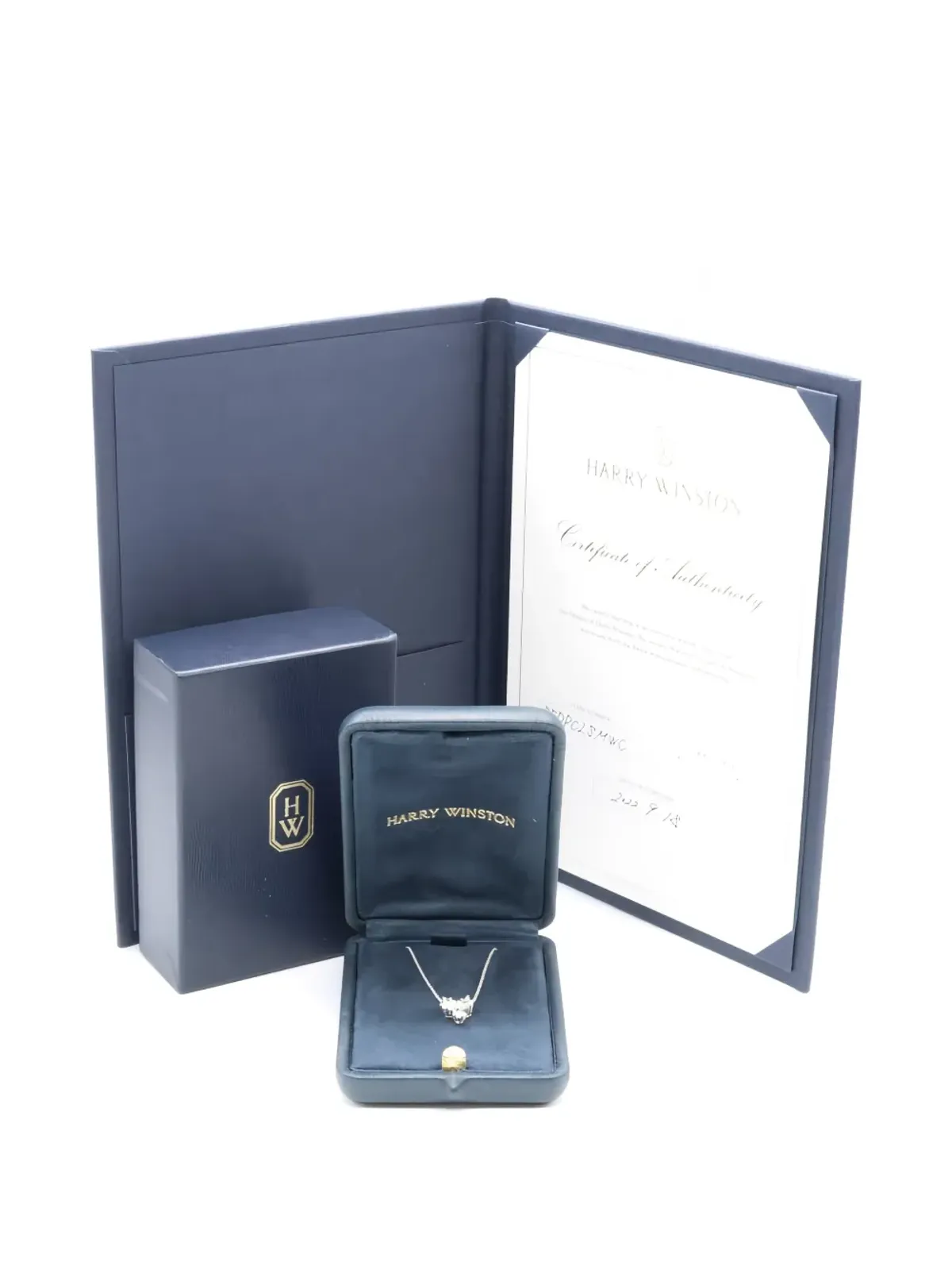 Harry Winston ウィンストン クラスター ダイヤモンド ペンダント ネックレス - 画像5