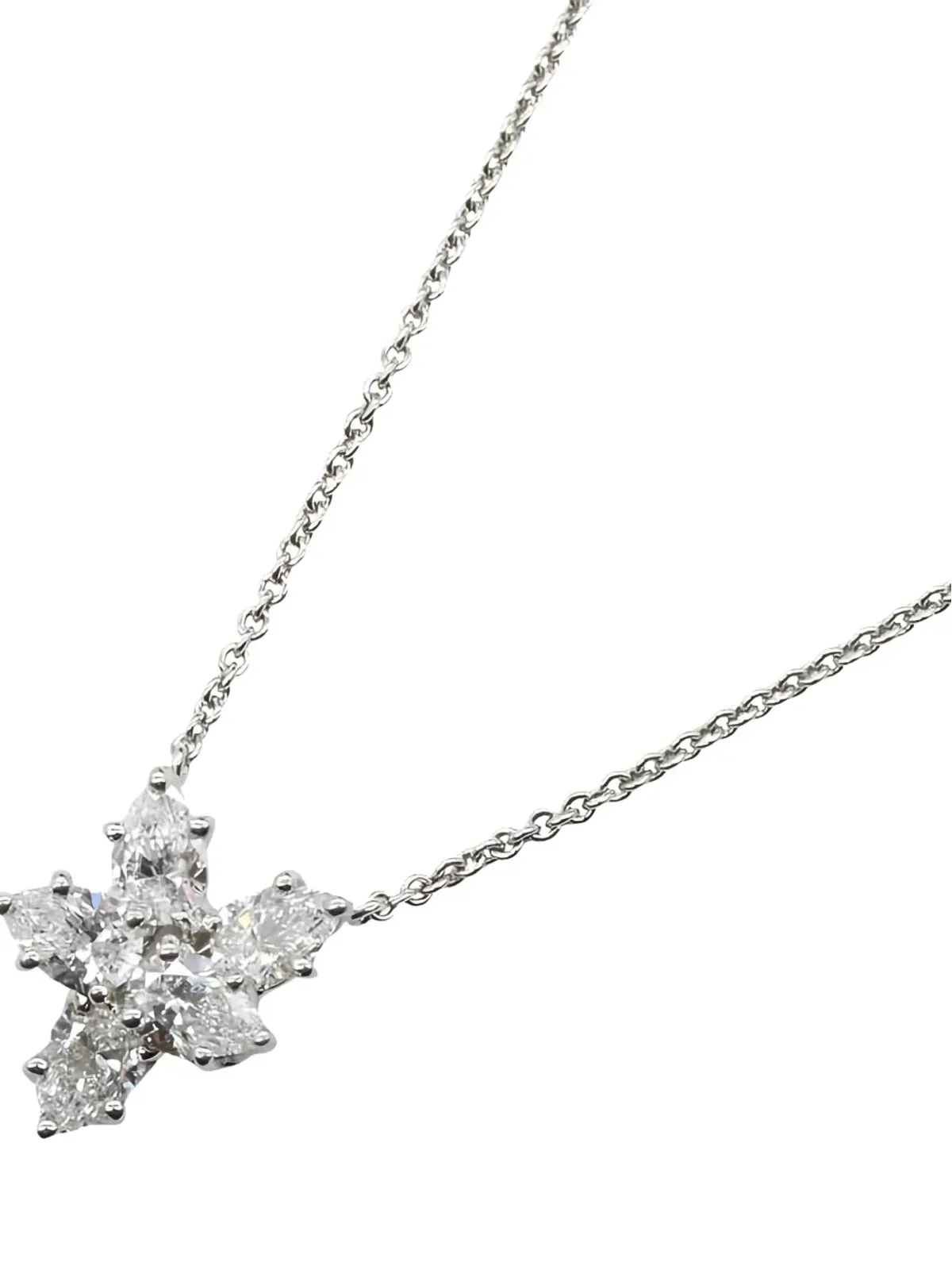 Harry Winston ウィンストン クラスター ダイヤモンド ペンダント ネックレス - 画像2