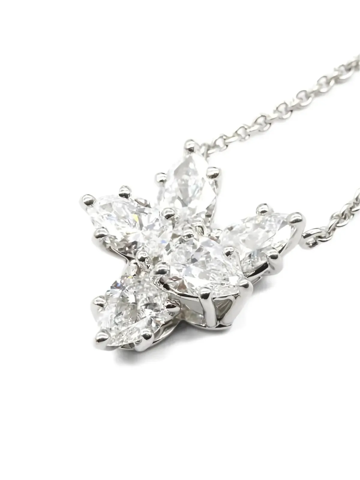 Harry Winston ウィンストン クラスター ダイヤモンド ペンダント ネックレス - 画像3