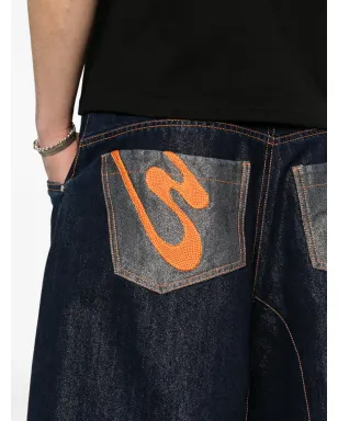 PDF コントラストステッチ デニムショーツ - サムネイル5