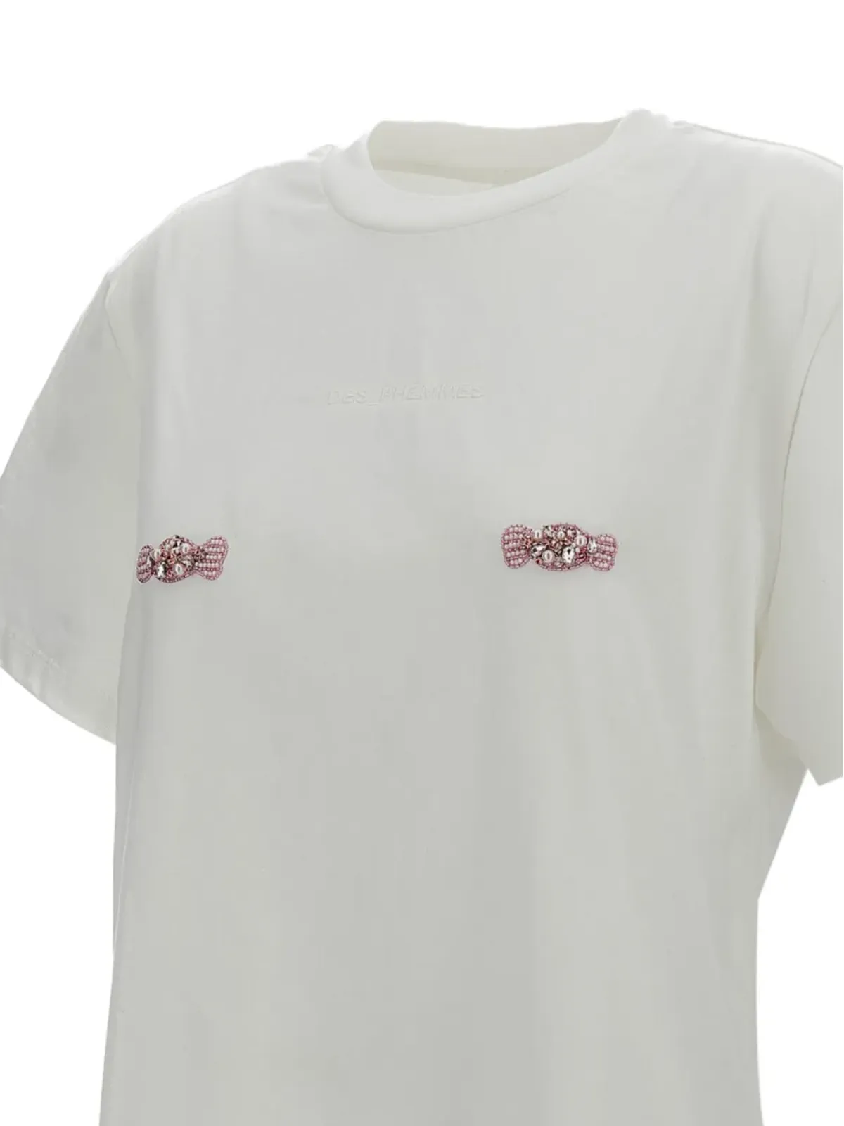 DES PHEMMES アップリケ付きTシャツ - 画像3