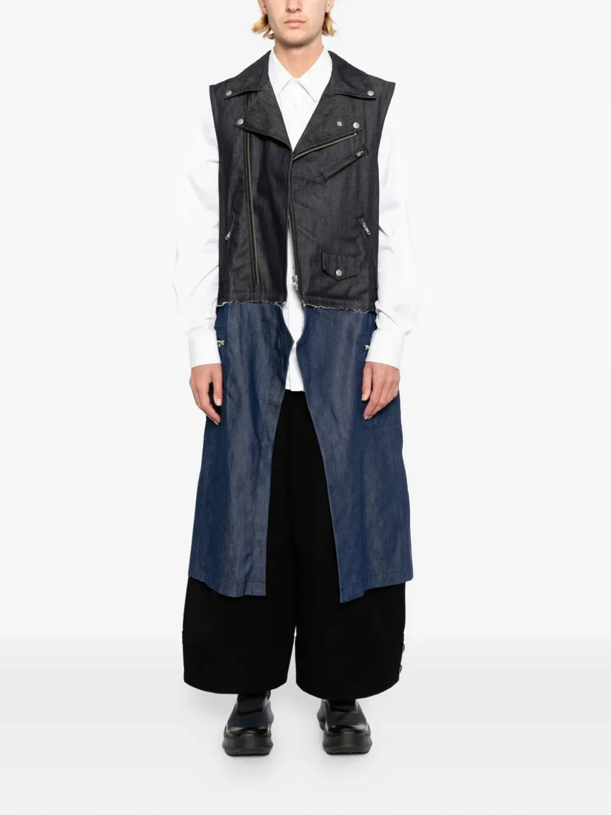 Comme Des Garçons Black ジップ付きデニムコート - 画像2