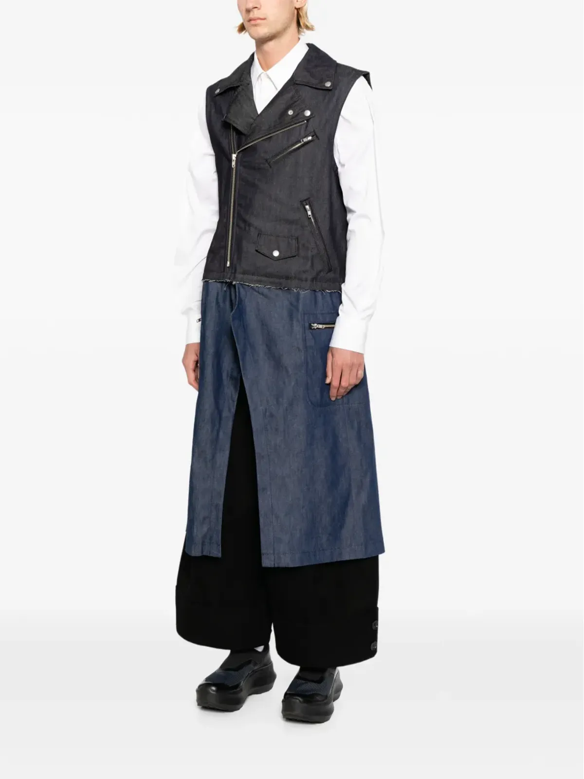 Comme Des Garçons Black ジップ付きデニムコート - 画像3