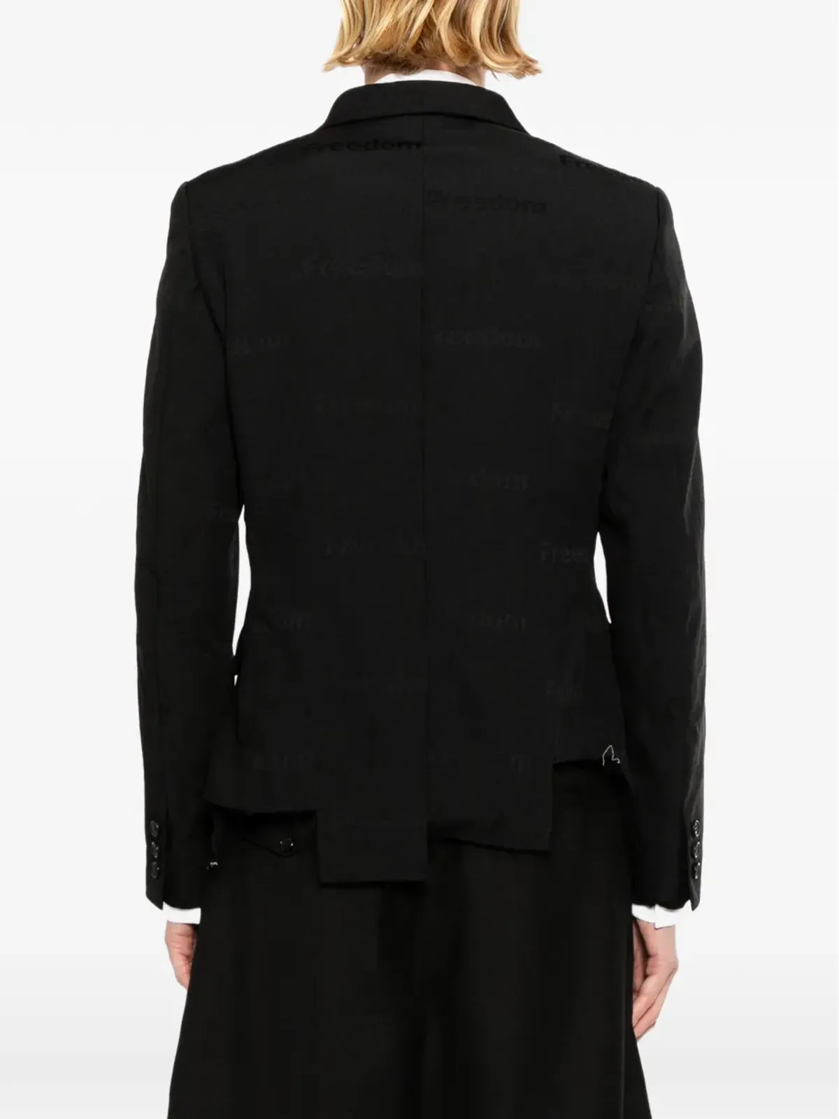 Comme Des Garçons Black アシンメトリーヘム ブレザー - 画像4
