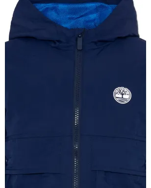 Timberland Kids ロゴ入りフード付きボンバージャケット - サムネイル3