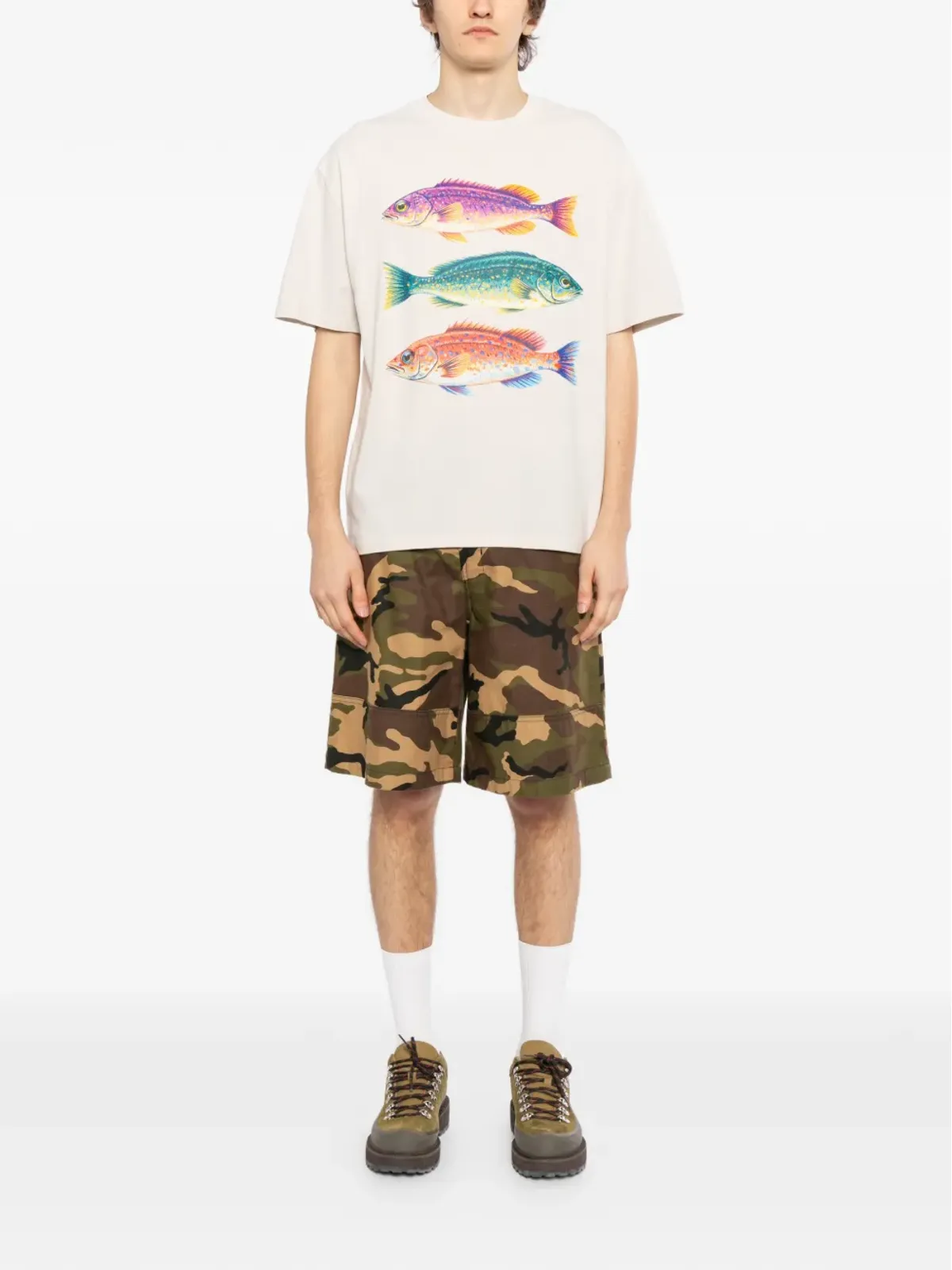 Melt 魚柄プリントTシャツ - 画像2