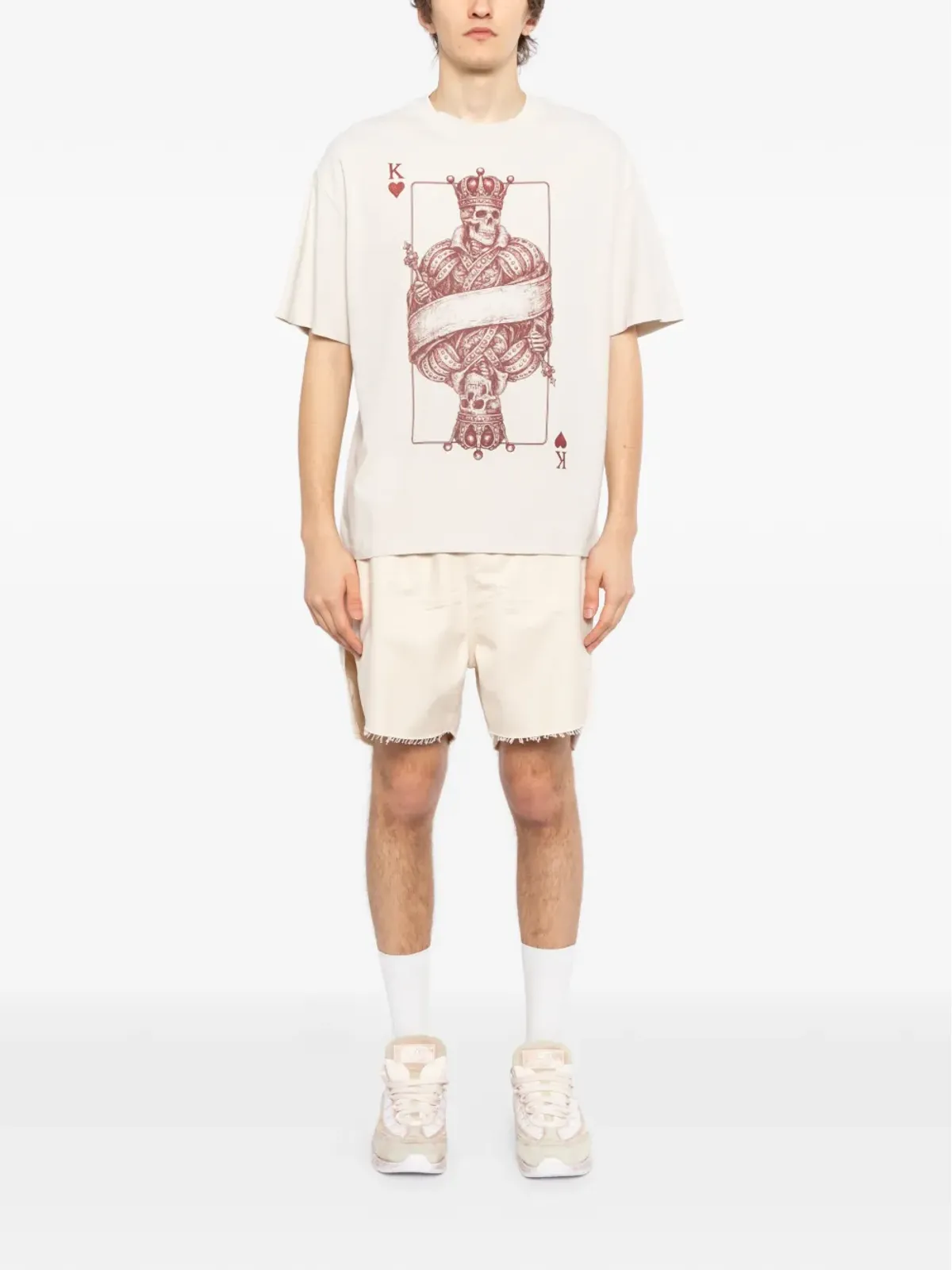 Melt ポーカー柄プリントTシャツ - ニュートラルカラー - 画像2