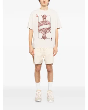 Melt ポーカー柄プリントTシャツ - ニュートラルカラー - サムネイル2