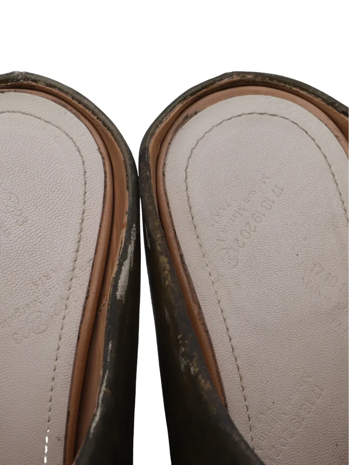 Maison Martin Margiela Pre-Owned ダメージ加工レザーサンダル - ゴールド - 画像5