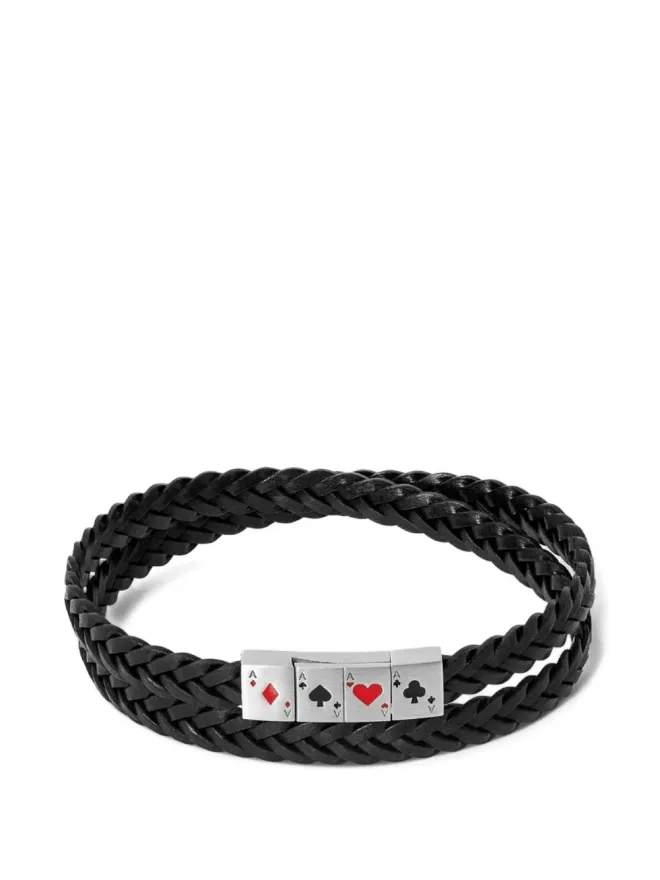 Tateossian Tateossian 編み込みカードモチーフ ブレスレットの商品画像