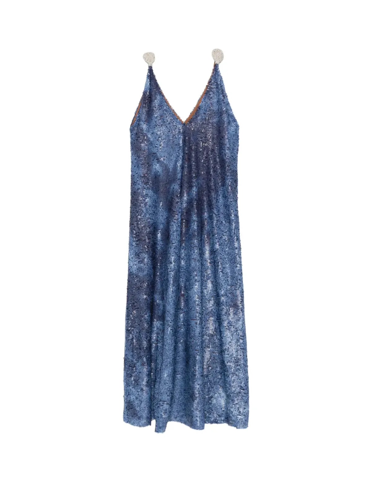 Rosanna Ocampo Goya sequin V-neck maxi dress - Blue - 画像1