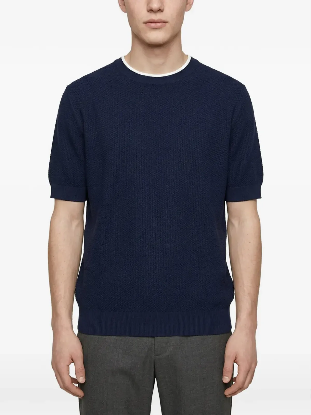 Altea ダイヤゴナルニットTシャツ - 画像2