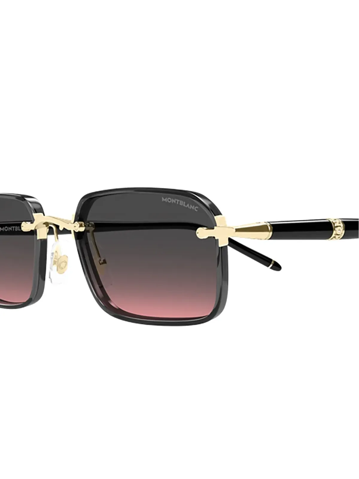 Montblanc Meisterstück スクエアフレームサングラス - ゴールド - 画像3