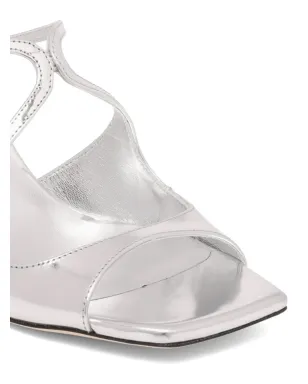Jimmy Choo ストラップデザインミュール - シルバー - サムネイル4