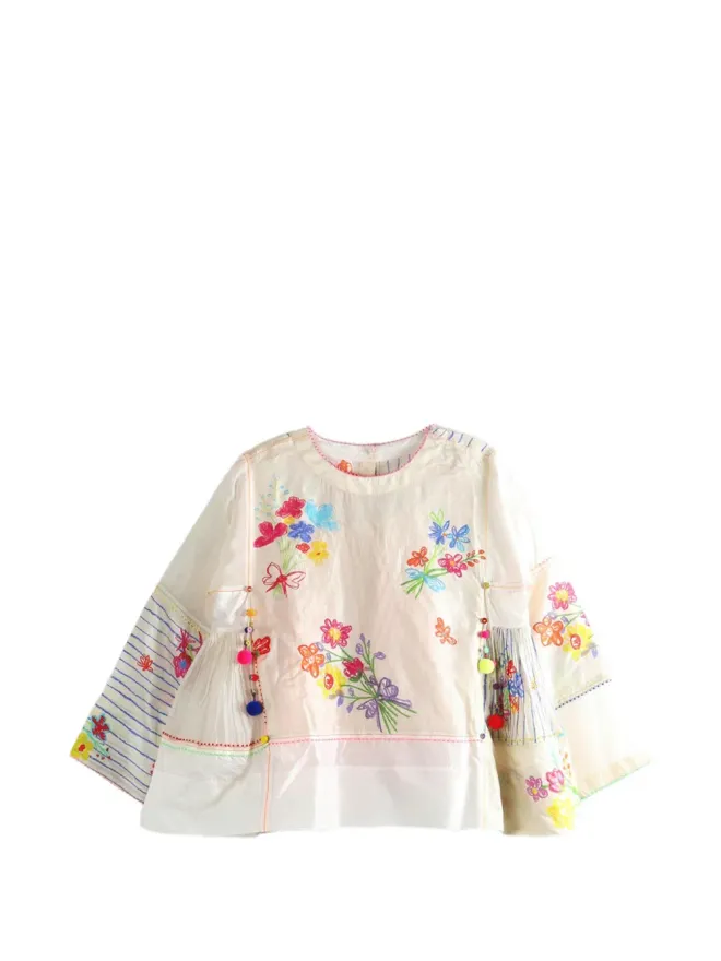 Pero Pero 花柄プリント刺繍ブラウスの商品画像