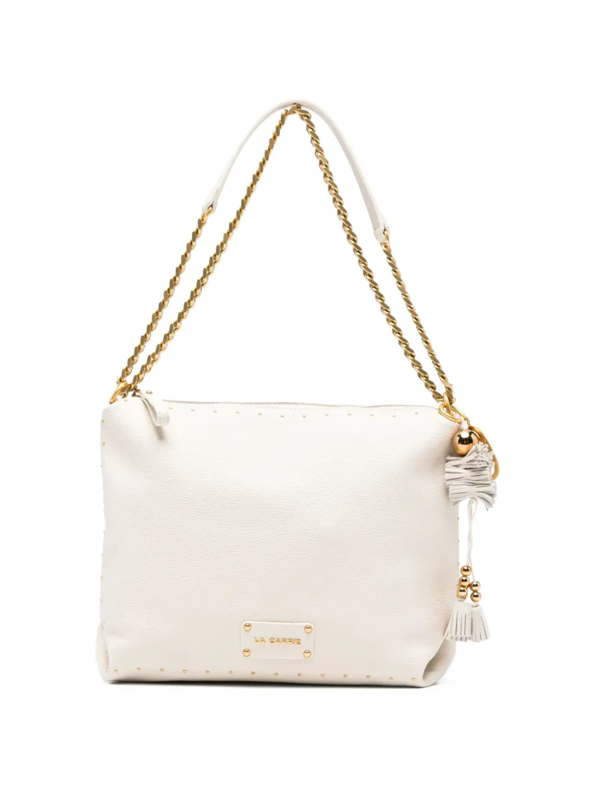 La Carrie tassel-detail shoulder bag - White - 画像1