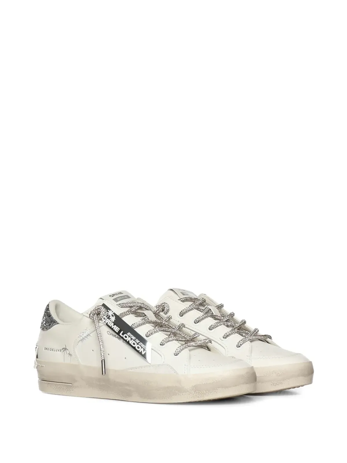 Crime London Sk8 Deluxe グリッター付き レザースニーカー - 画像2
