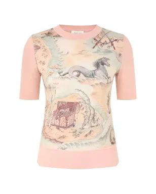 ZIMMERMANN レベリオン柄プリント半袖Tシャツ - サムネイル1