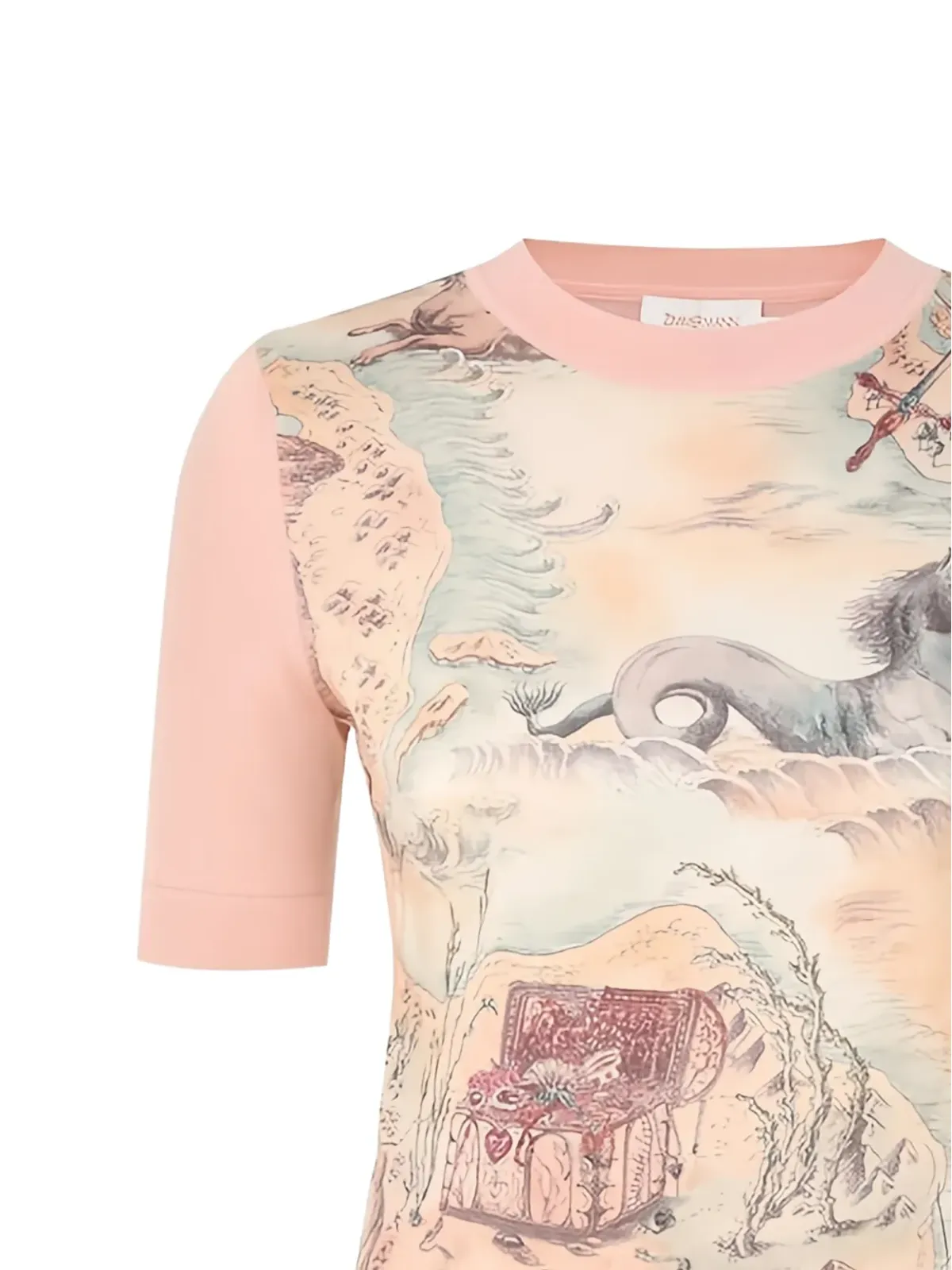 ZIMMERMANN レベリオン柄プリント半袖Tシャツ - 画像2