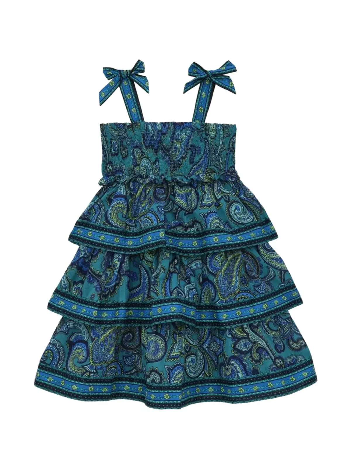 ZIMMERMANN Kids ティアードボウドレス - 画像2