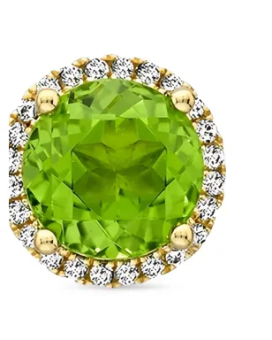 Kiki McDonough Grace ペリドットとダイヤモンド スタッドピアス - サムネイル2