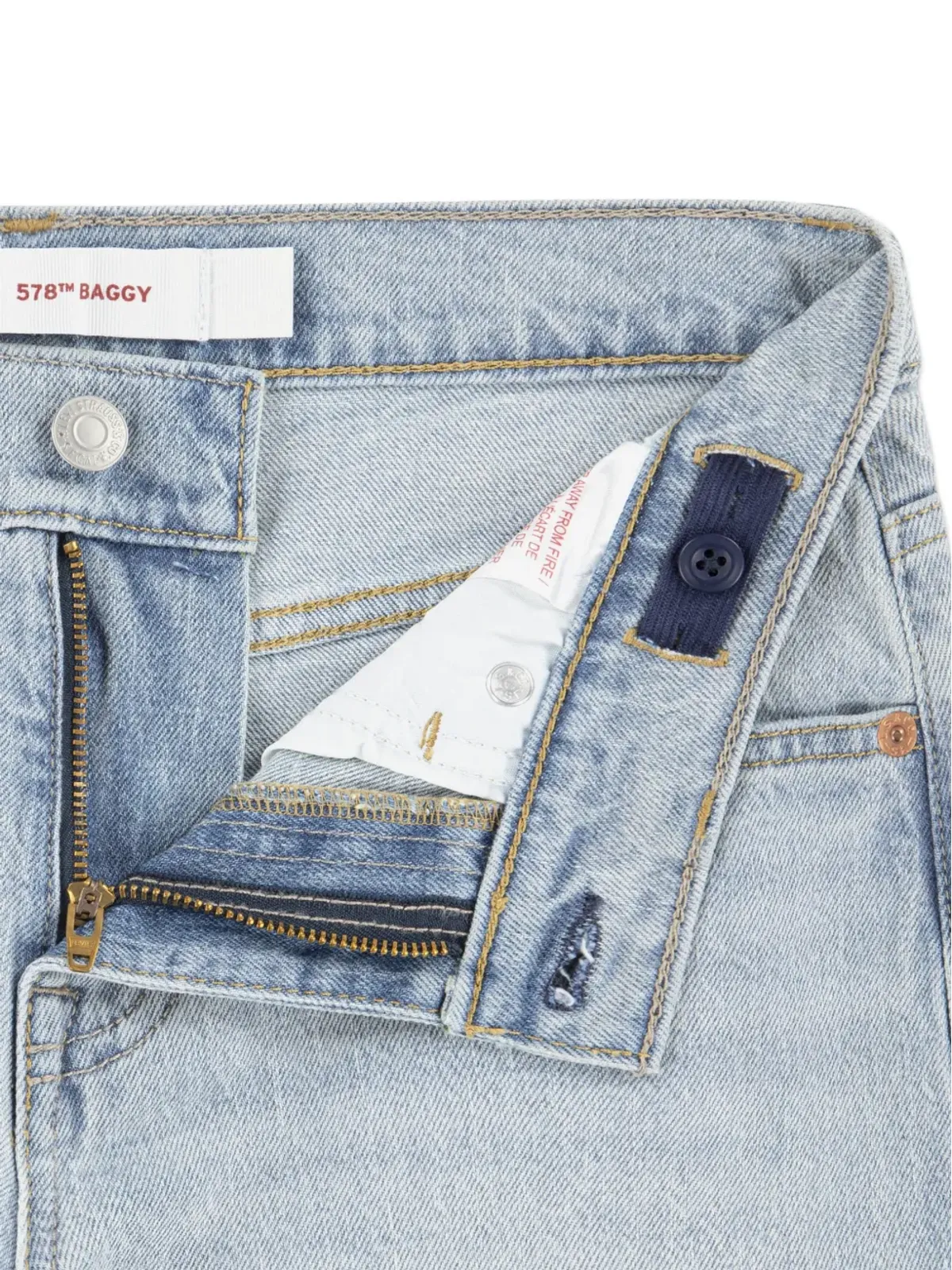 Levi's Kids ジップ付きファイブポケットデニムジーンズ - 画像3