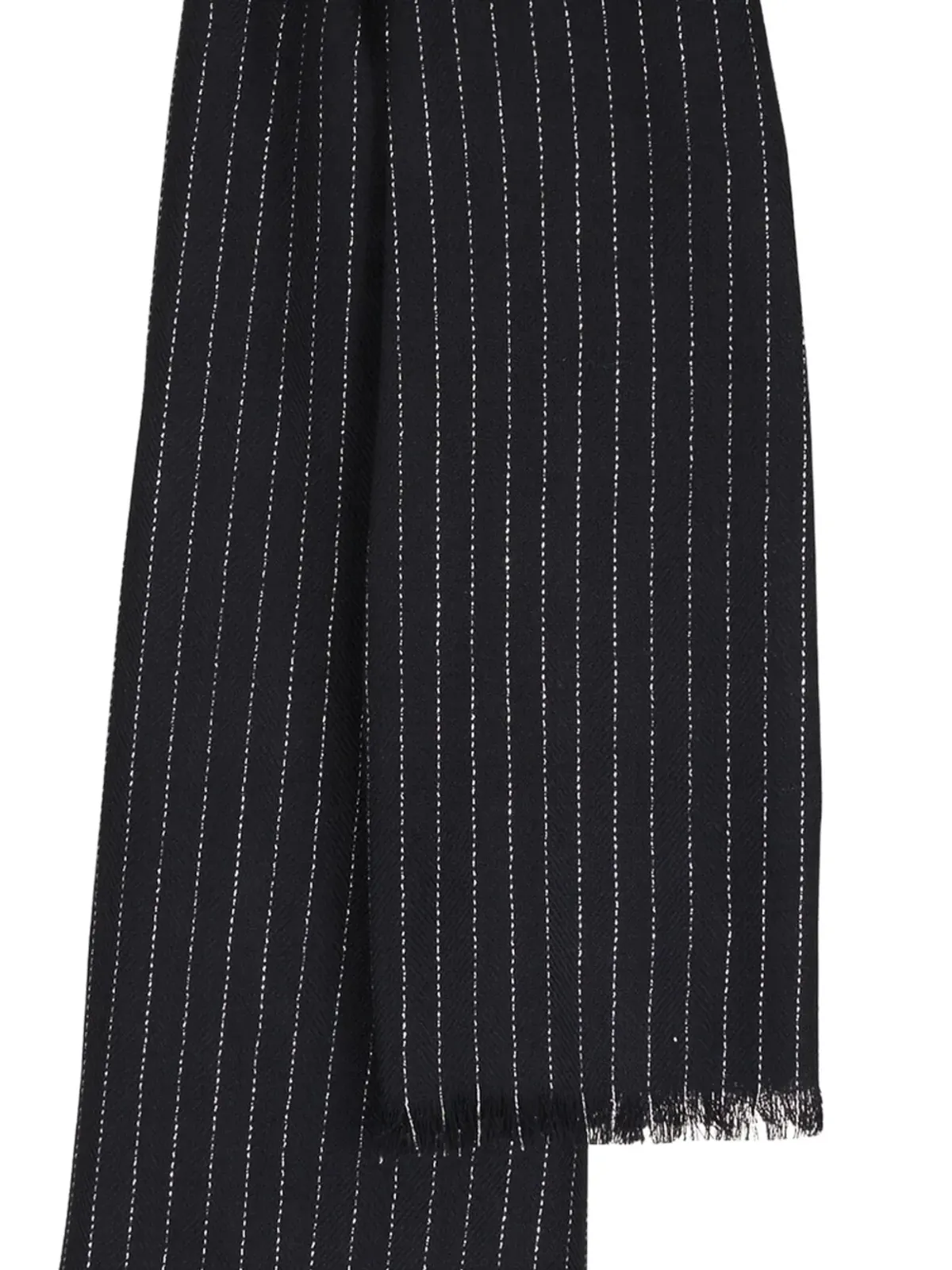 Kinross Cashmere ストライプ柄スカーフ - 画像2