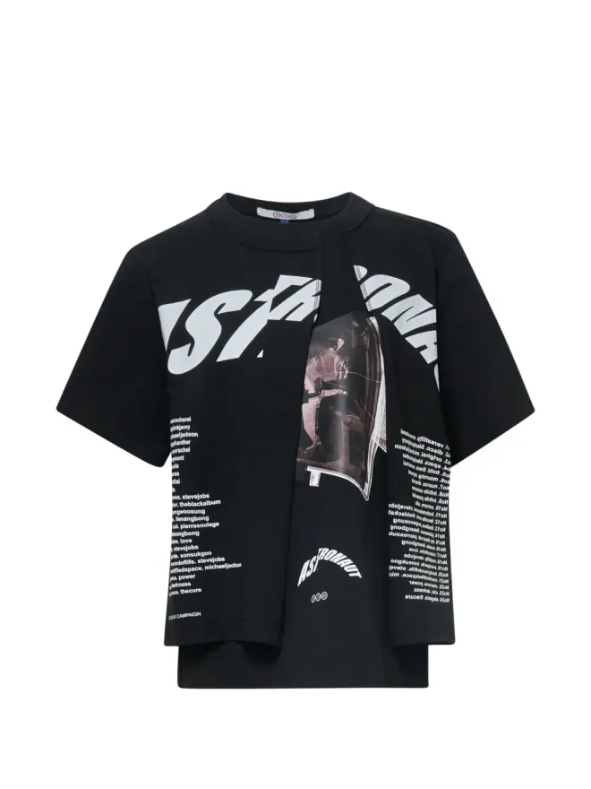 Ordinary Couture Code Ordinary Couture Code 宇宙飛行士プリント Tシャツの商品画像