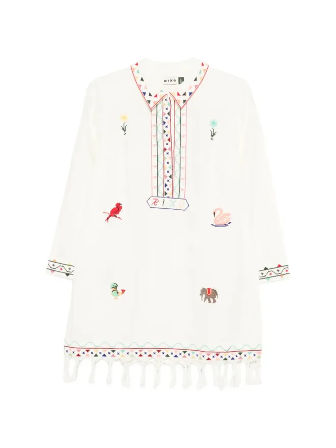RIXO Rixo アストリア エンブロイダリータッセル ミニドレスの商品画像