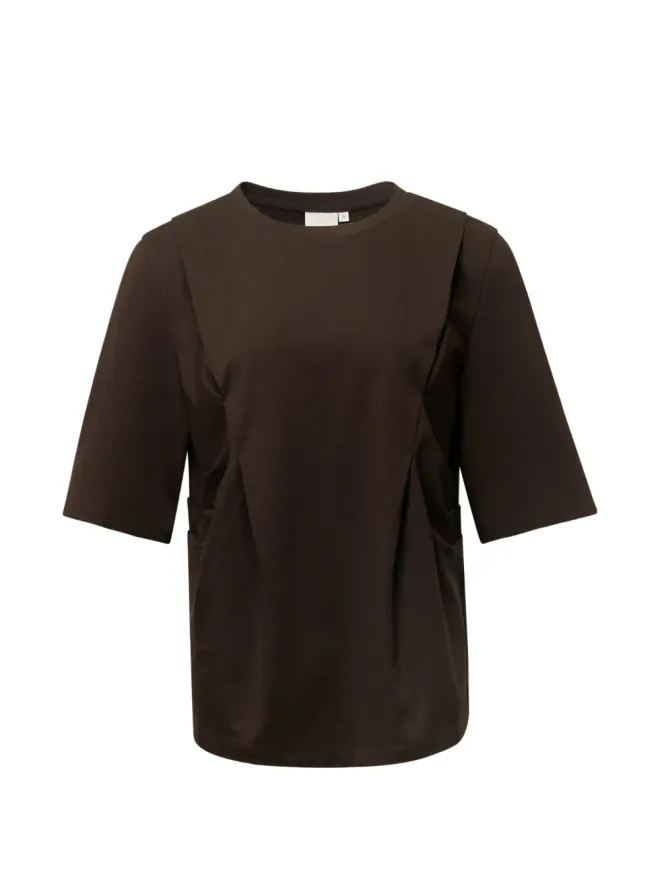 KUMANN YHJ KUMANN YHJ ポンテ構造Tシャツ - Brownの商品画像