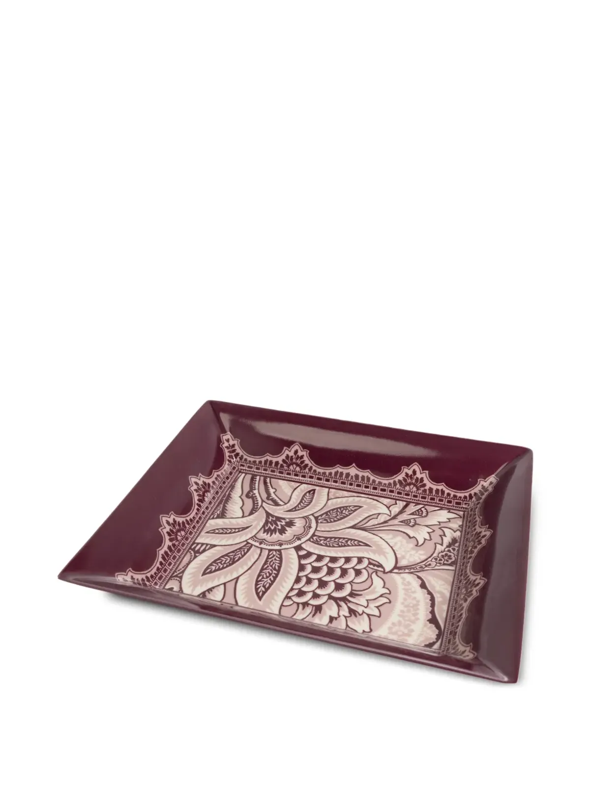 ETRO HOME 花柄プリント長方形プレート - 紫 - 画像3