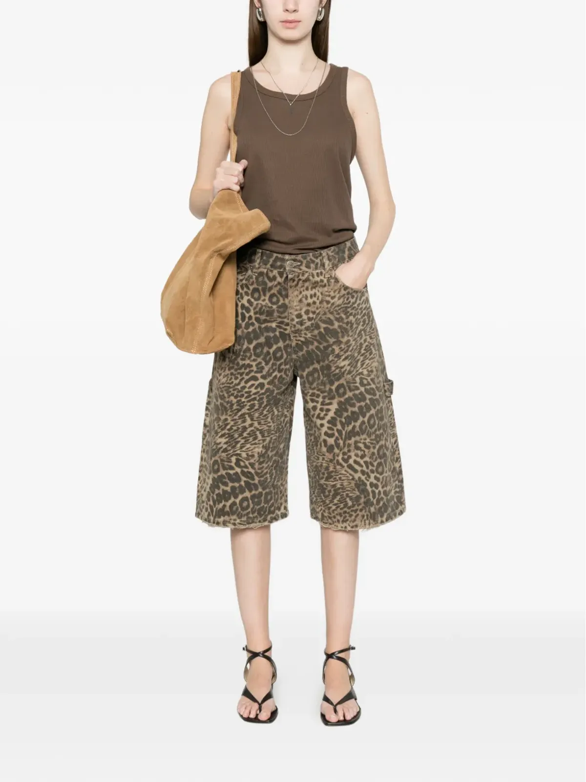 VICOLO ほつれヘムのアニマルプリントショーツ - 画像2