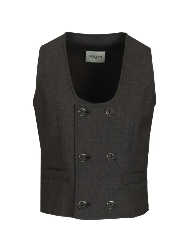 Durazzi Milano Durazzi Milano ダブルブレスト ウエストコート（グレー）の商品画像
