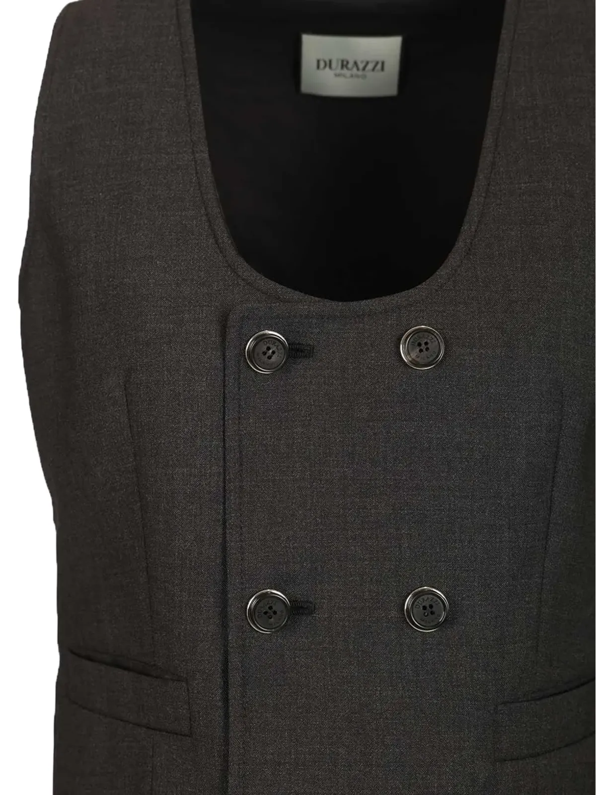 Durazzi Milano ダブルブレスト ウエストコート（グレー） - 画像4