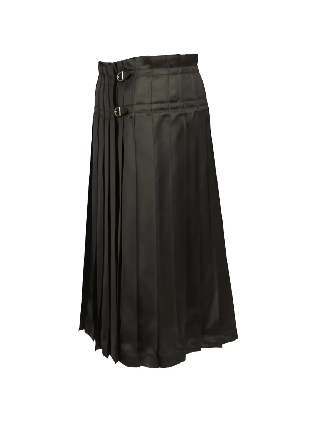 Durazzi Milano プリーツバックルストラップ付きスカート - 画像3