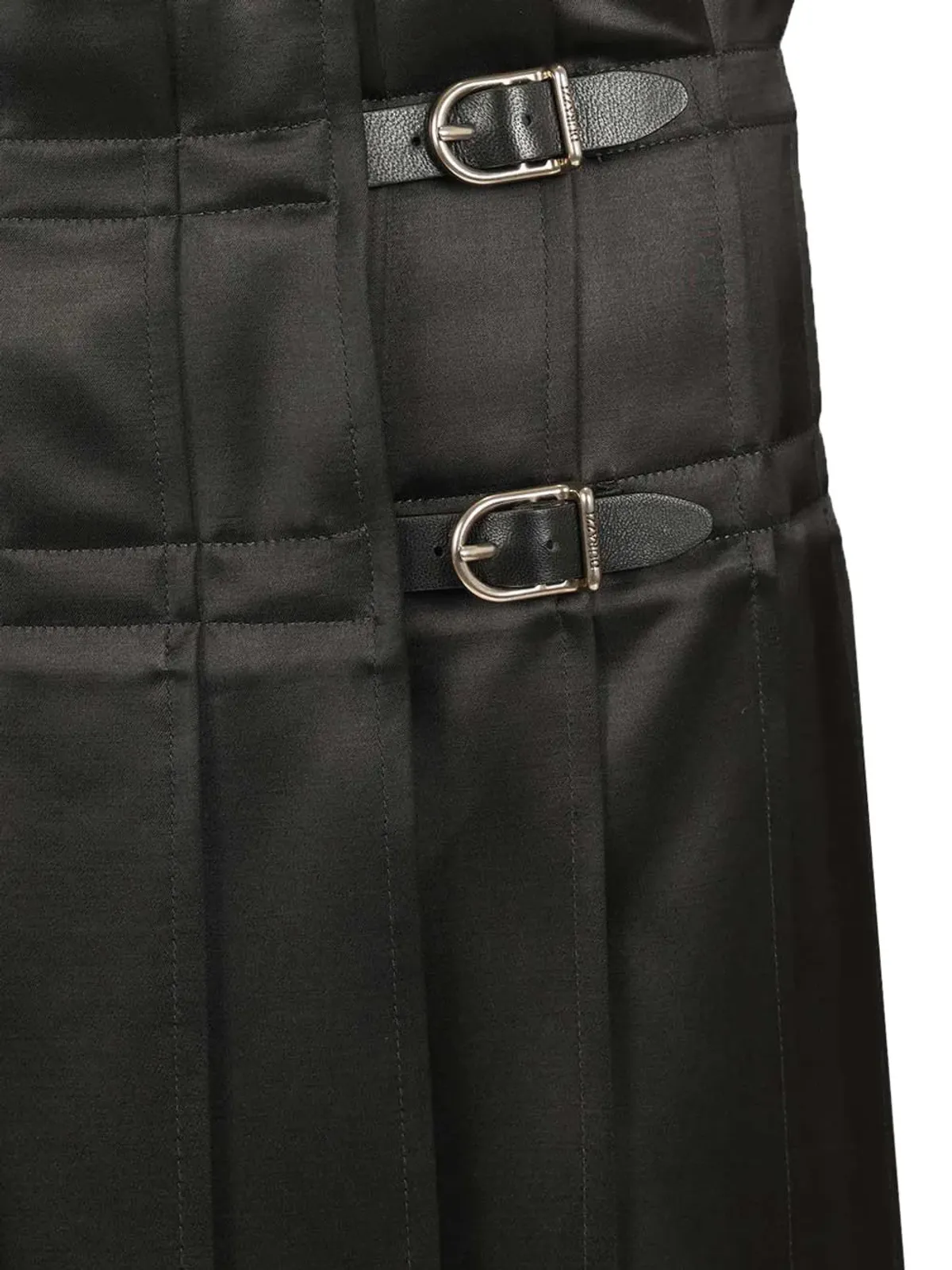 Durazzi Milano プリーツバックルストラップ付きスカート - 画像4